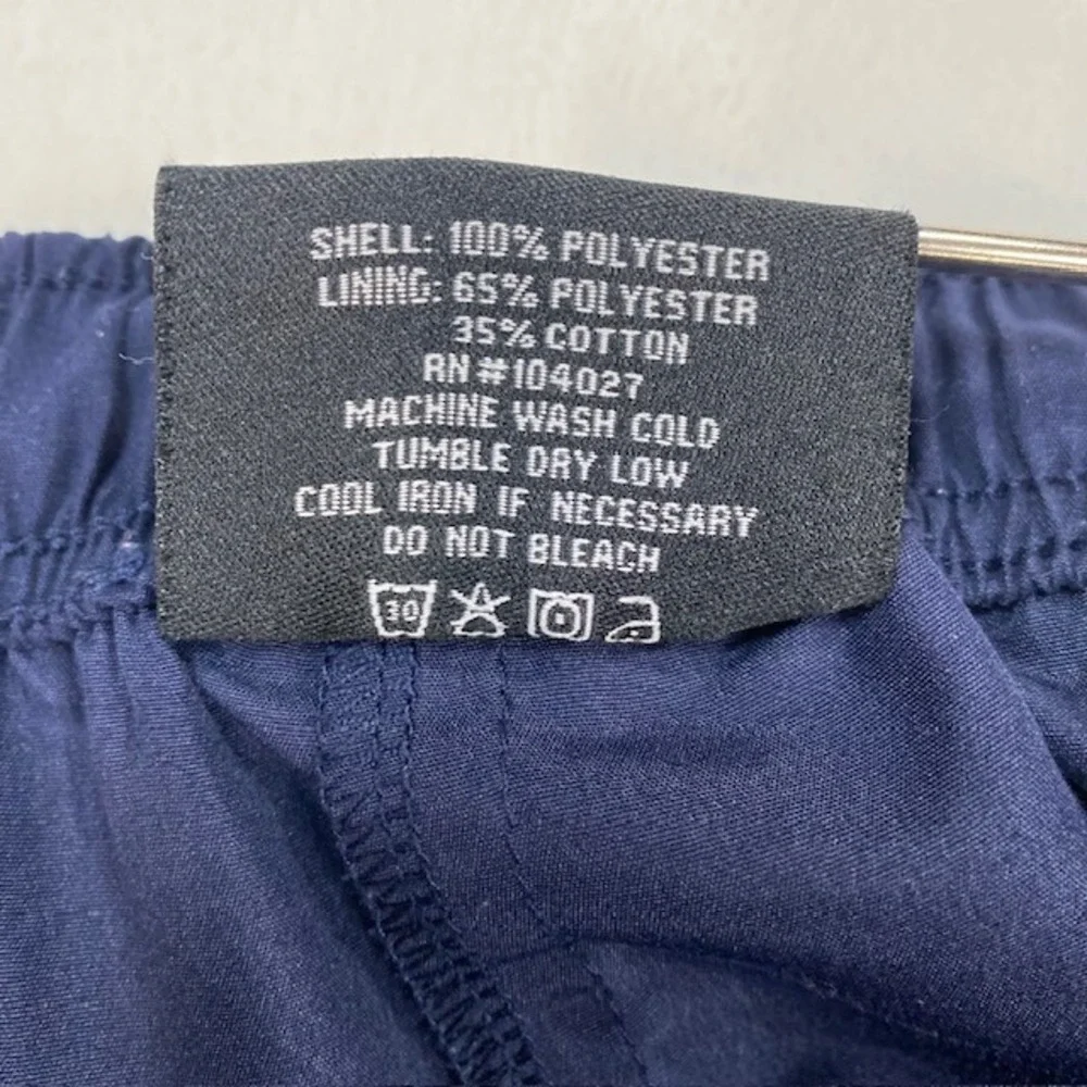 Spalding Mens XL Navy Blue Track Pants Side Stripe Elastic Waist Athletic XL‎